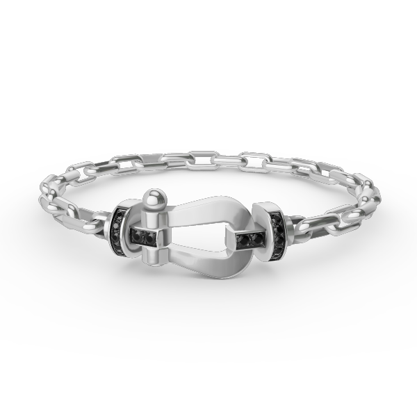 [⭐JeweliWhal]FORCE LARGE HORSESHOE CLASP  METAL BRACELET