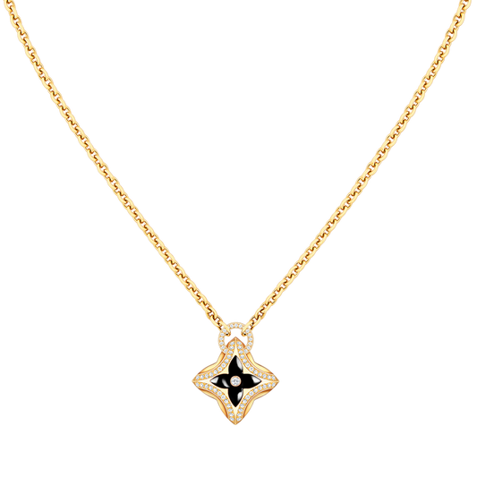 [⭐JeweliWhal]STAR PEDANT PINK GOLD DIAMOND NECKLACE