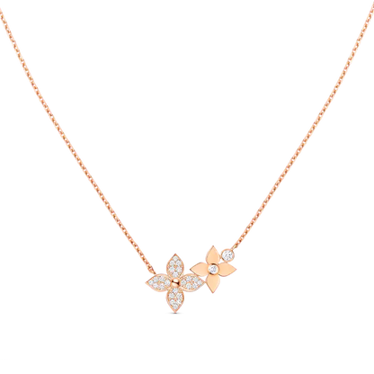 [⭐JeweliWhal]STAR BLOSSOM NECKLACE PINK GOLD DIAMONDS