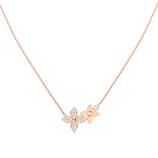 [⭐JeweliWhal]STAR BLOSSOM NECKLACE PINK GOLD DIAMONDS