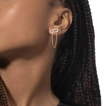 [⭐JeweliWhal]Move Uno Diamond Earrings
