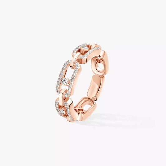 [⭐JeweliWhal]Move Link Pave_-Set Diamond Ring in Gold