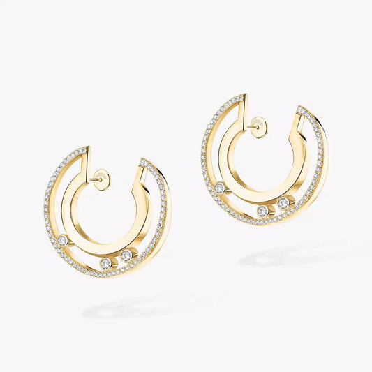 [⭐JeweliWhal]Move Romane Small Diamond Hoop Earrings