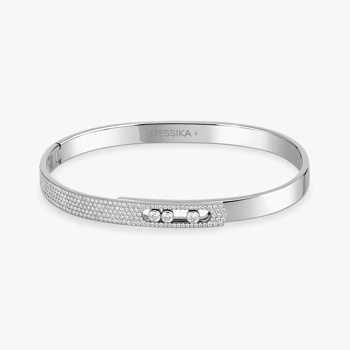 [⭐JeweliWhal]Move Noa Rose Gold Pavé Diamond Bangle Bracelet