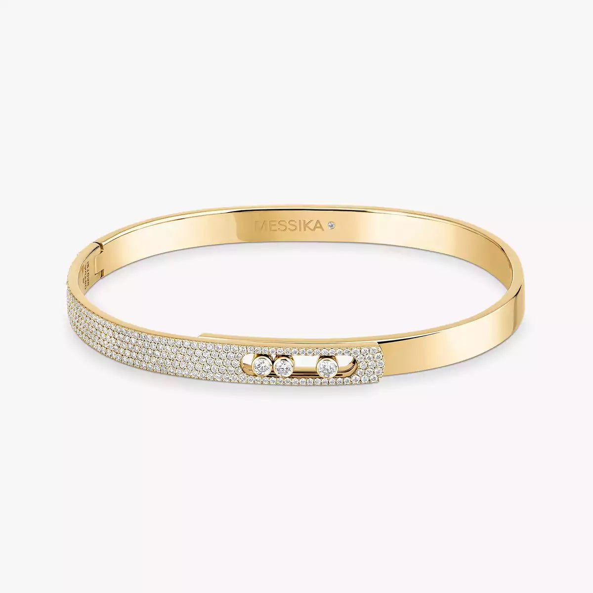 [⭐JeweliWhal]Move Noa Rose Gold Pavé Diamond Bangle Bracelet