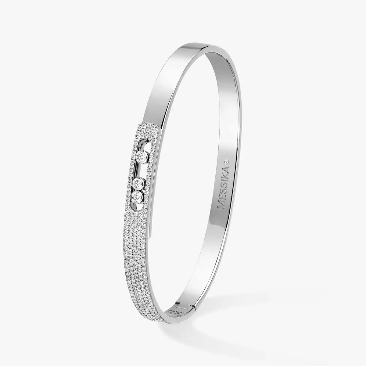 [⭐JeweliWhal]Move Noa Rose Gold Pavé Diamond Bangle Bracelet