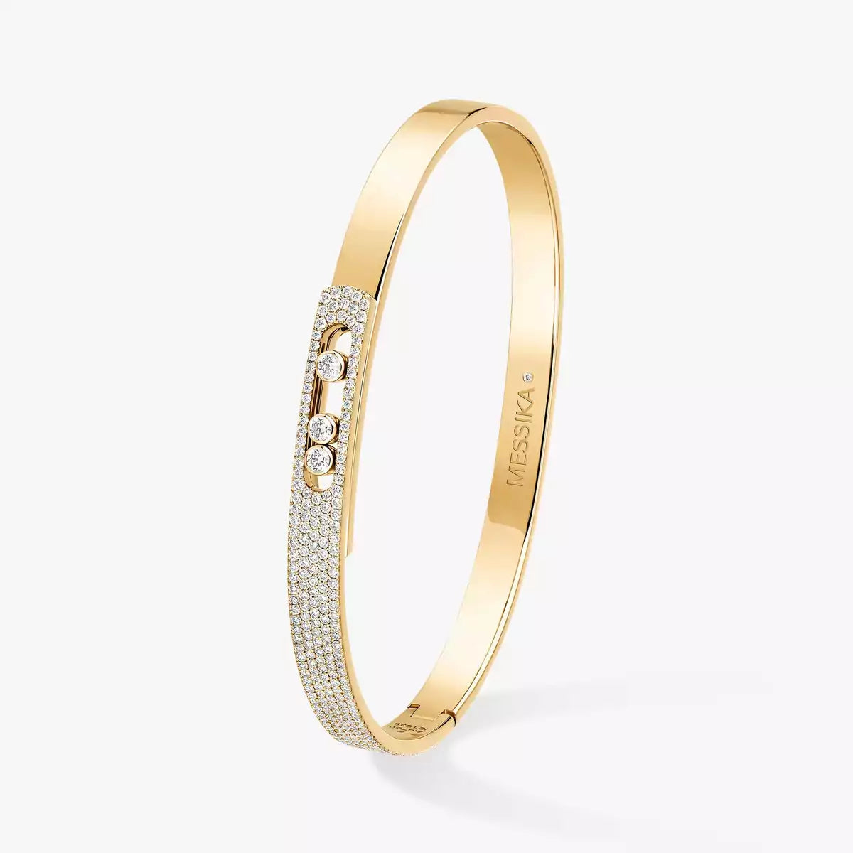 [⭐JeweliWhal]Move Noa Rose Gold Pavé Diamond Bangle Bracelet