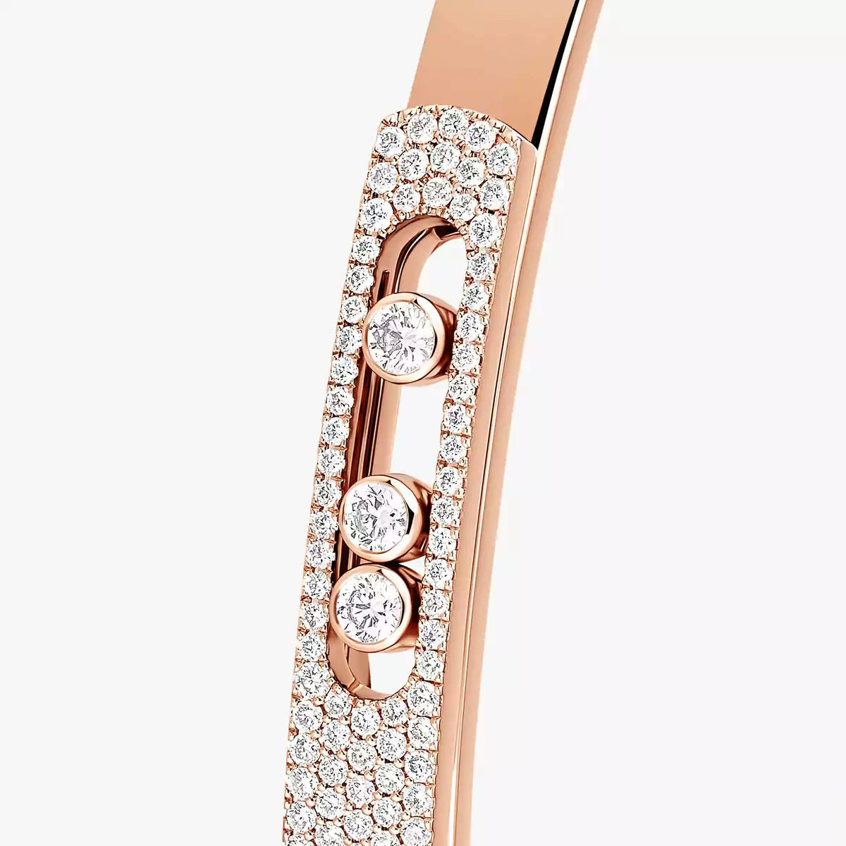 [⭐JeweliWhal]Move Noa Rose Gold Pavé Diamond Bangle Bracelet