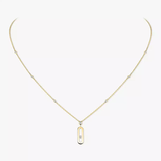 [⭐JeweliWhal] Move Uno Gold Diamond Long Necklace