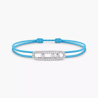 [⭐JeweliWhal]Messika Care(s) pink cord pavé bracelet