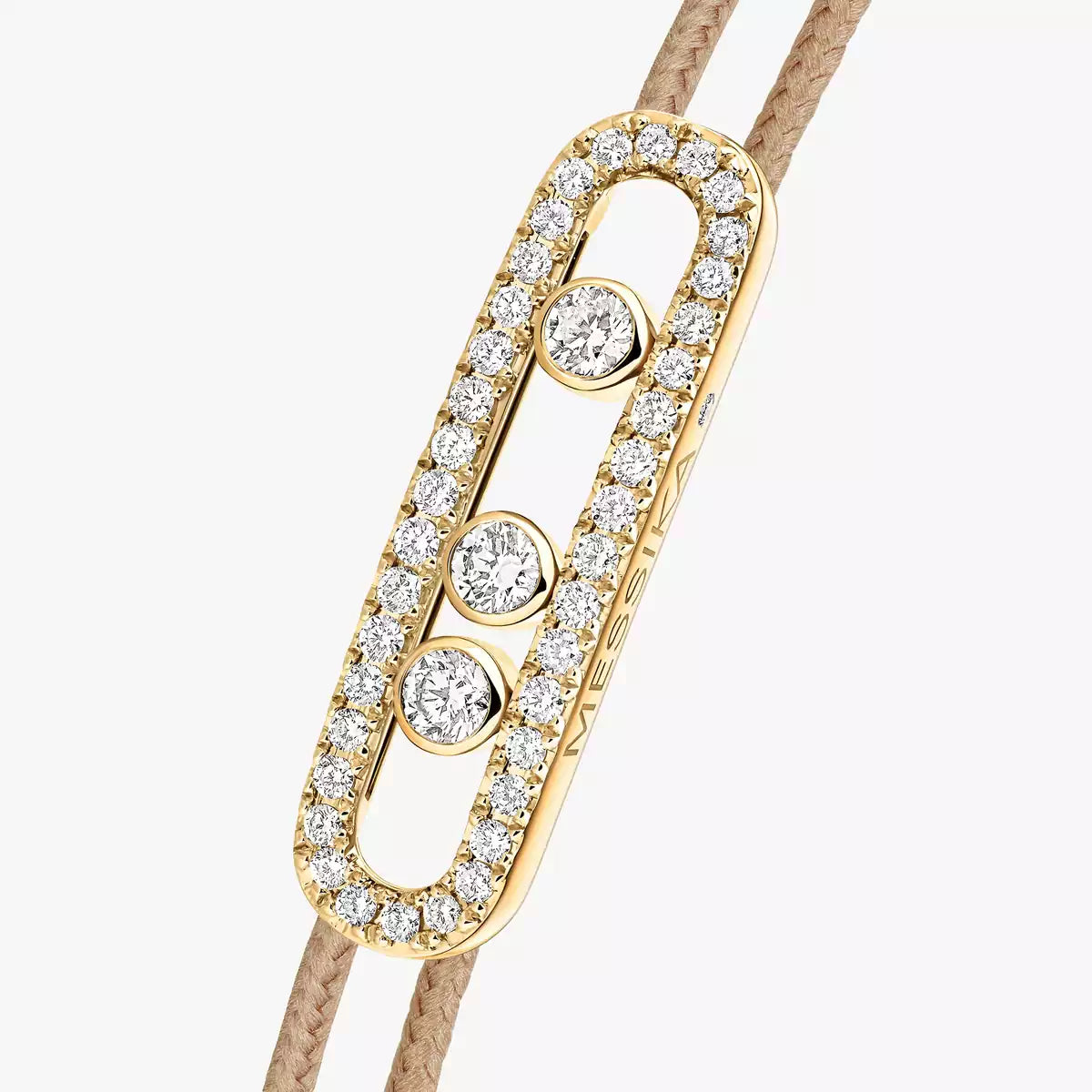 [⭐JeweliWhal]Messika Care(s) pink cord pavé bracelet