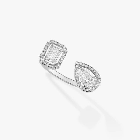 [⭐JeweliWhal]MY TWIN TOI & MOI SILVER DIAMOND RING