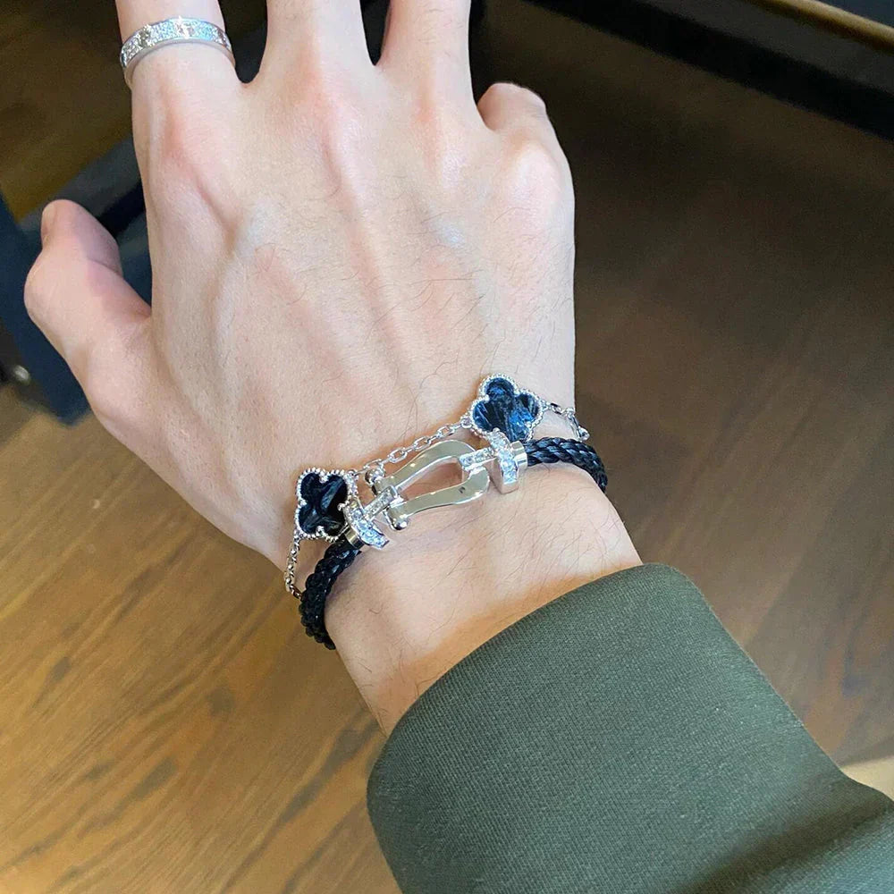 [⭐JeweliWhal]CLOVER 5 MOTIF PIETERSITE BRACELET COLLECTION