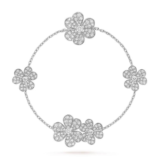 [⭐JeweliWhal]FRIVOLE SILVER 5 FLOWERS BRACELET