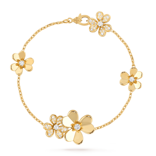 [⭐JeweliWhal]FRIVOLE GOLD 5 FLOWERS BRACELET