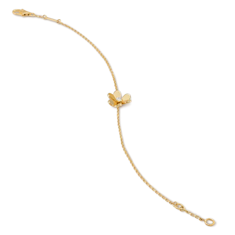 [⭐JeweliWhal]FRIVOLE GOLD FLOWER PINK MALACHITE BRACELET
