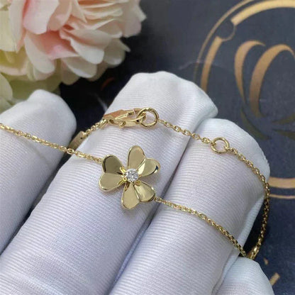 [⭐JeweliWhal]FRIVOLE GOLD FLOWER PINK MALACHITE BRACELET