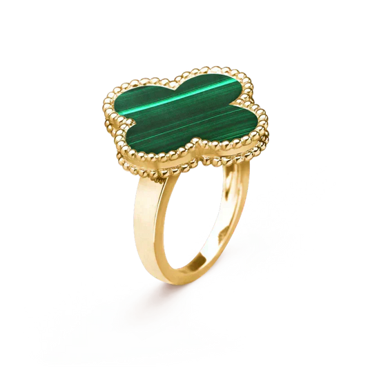 [⭐JeweliWhal]CLOVER MALACHITE RING