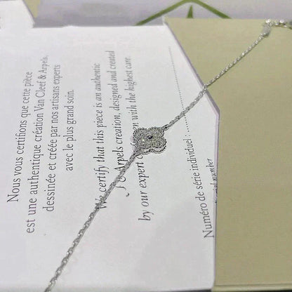 [⭐JeweliWhal]CLOVER  SINGLE FLOWER BRACELET SILVER