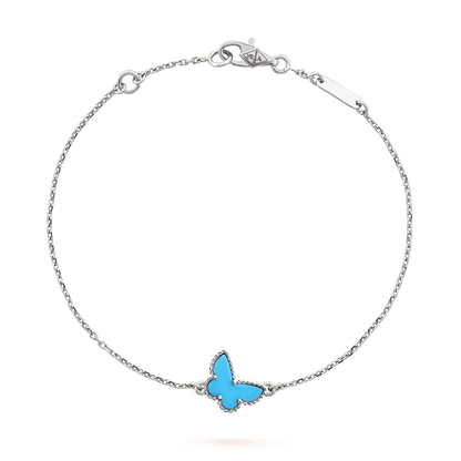 [⭐JeweliWhal]BUTTERFLY TURQUOISE BUTTERFLY BRACELET SILVER