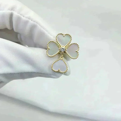 [⭐JeweliWhal]SWEET CLOVER WHITE MOP RING