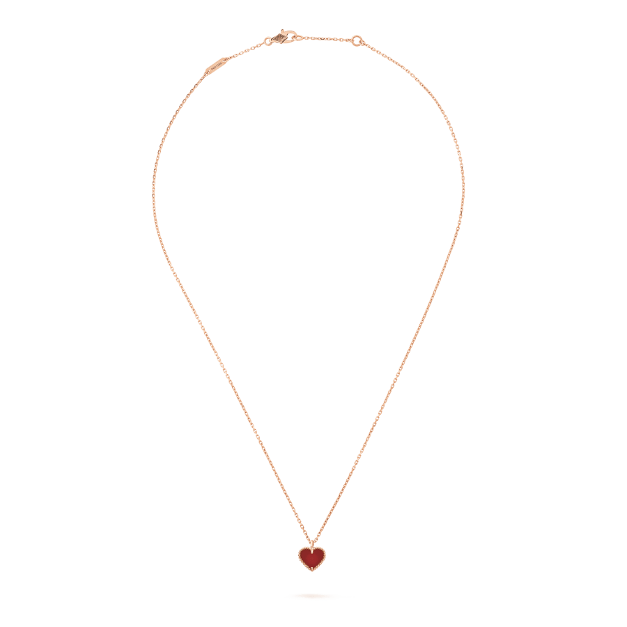 [⭐JeweliWhal]SWEET CLOVER CARNELIAN HEART NECKLACE