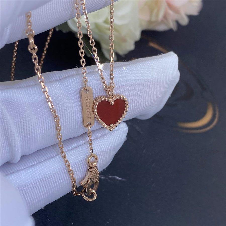 [⭐JeweliWhal]SWEET CLOVER CARNELIAN HEART NECKLACE