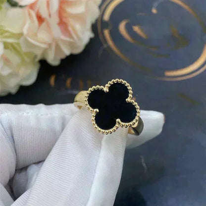 [⭐JeweliWhal]CLOVER ONYX RING