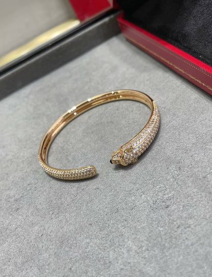 [⭐JeweliWhal]PANTHERE FULL DIAMOND OPEN BRACELET