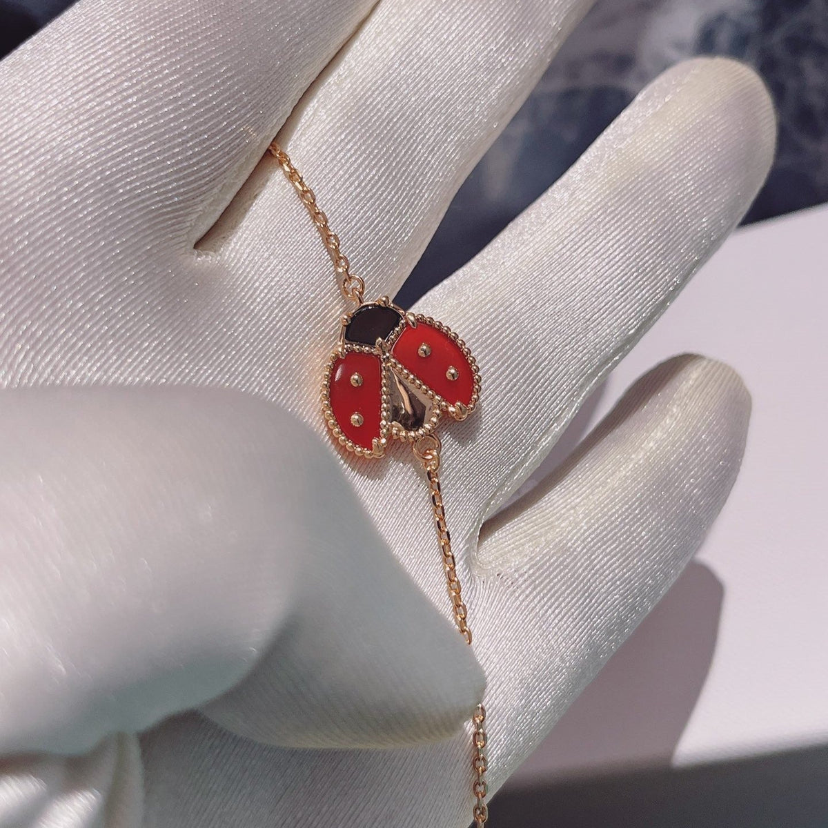 [⭐JeweliWhal]LUCKY SPRING 1 MOTIF PINK GOLD BRACELET